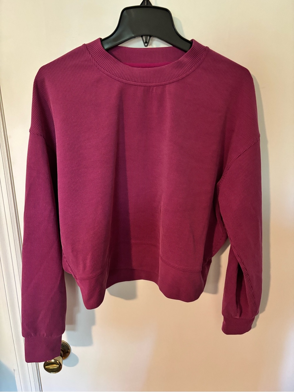 lululemon athletica Ribbed Crewneck Sweatshirt - Berry